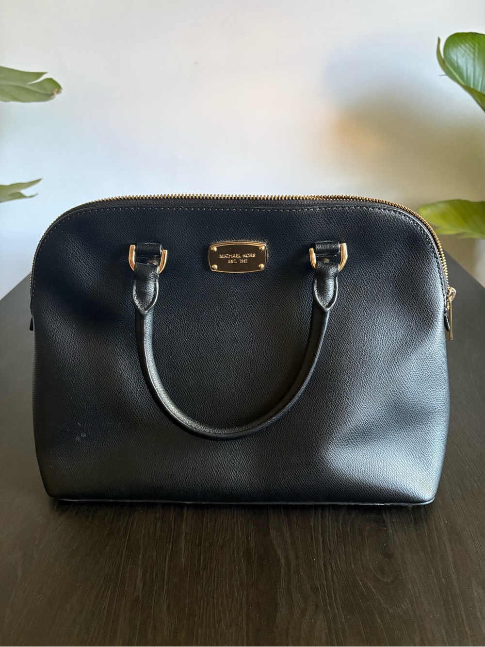 Michael Kors Black Leather Handbag